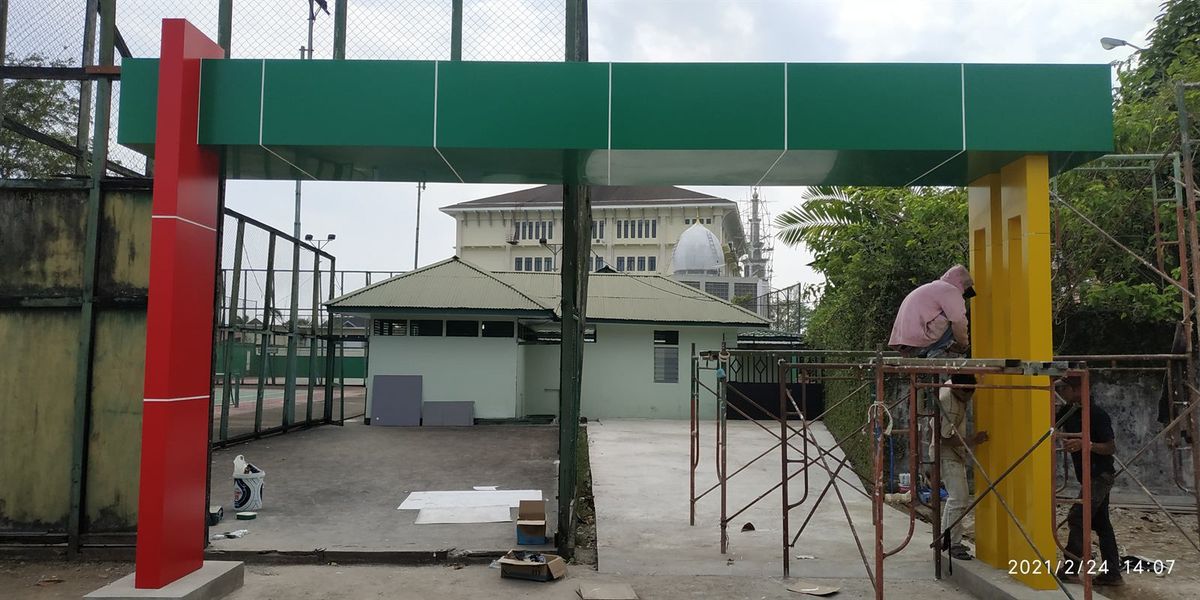 gerbang acp lapangan tenis kodam - Dokumentasi Proyek